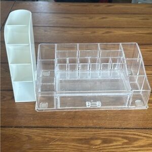 Clear and White Organizer for Home Storage